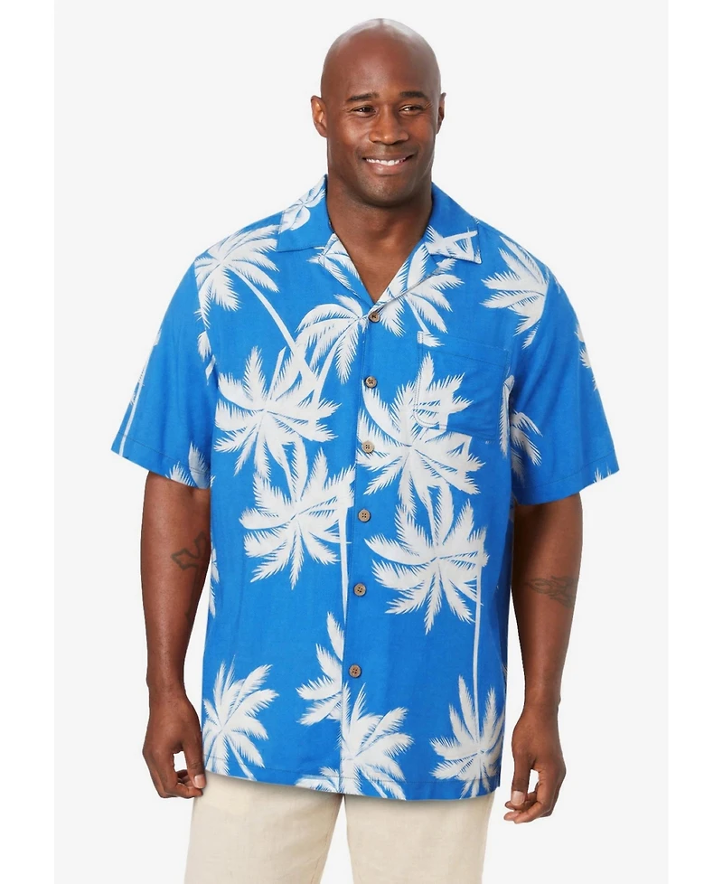 KingSize Tall Printed Camp Shirt