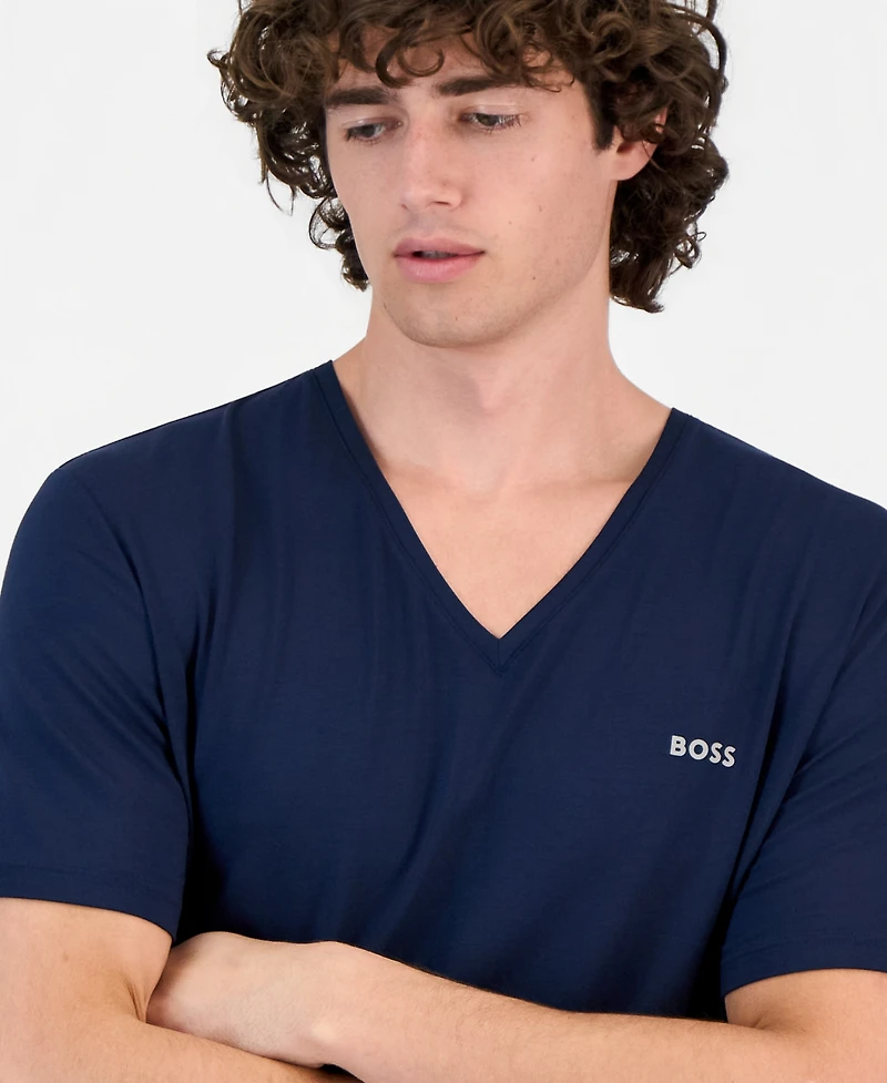 Hugo Boss Men's Modal-Blend V-Neck Comfort T-Shirt