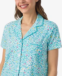 Cuddl Duds Women's Short-Sleeve Top and Cropped Pajama Pants, 2-Piece Set