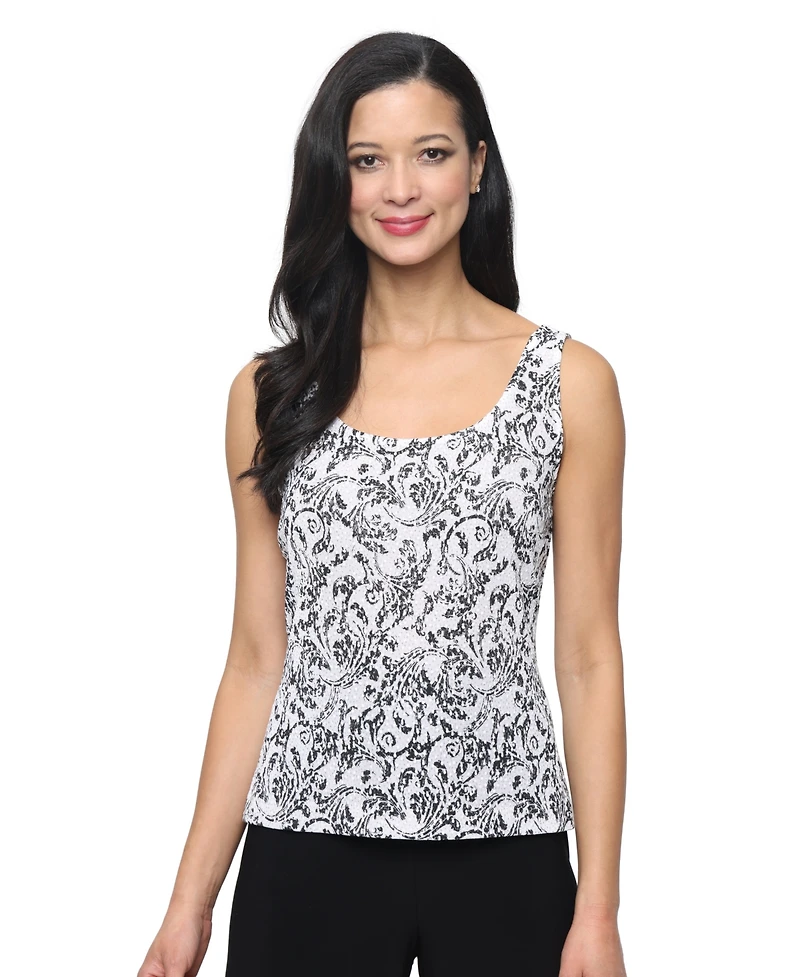 Alex Evenings Women's Glitter Knit Cami Top & Jacket, 2-Piece Set