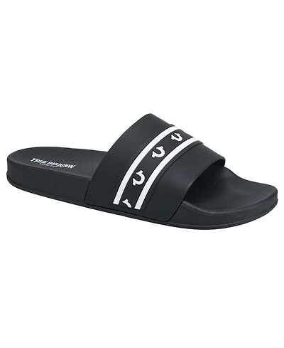 True Religion Men's Snoop Colorblock Logo Pool Slide