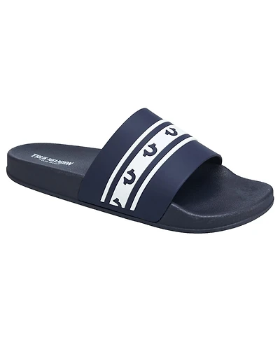 True Religion Men's Snoop Colorblock Logo Pool Slide