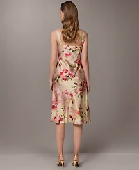 Donna Karan New York Petite Floral-Print Midi Dress