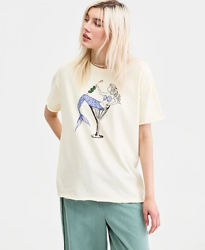 Free People Women's Best Coast Graphic Print Cotton T-Shirt