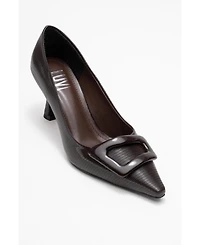 Prologue Shoes Women's Astra Buckle Pointed Toe Pump