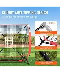 Mecale 5 x 5 Ft Baseball Softball Practice Net with Bow Frame and Carry Bag