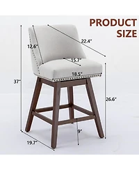 Rainsken Swivel Bar Stools Set of 2