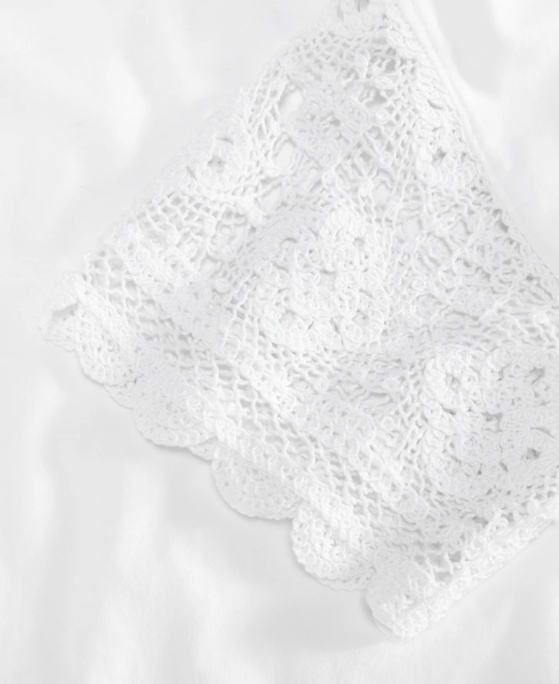On 34th Women's Crochet-Sleeve Jersey T-Shirt, Macy's Exclusive