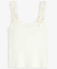 On 34th Women's Scoop-Neck Floral Crochet Tank Top, Macy's Exclusive