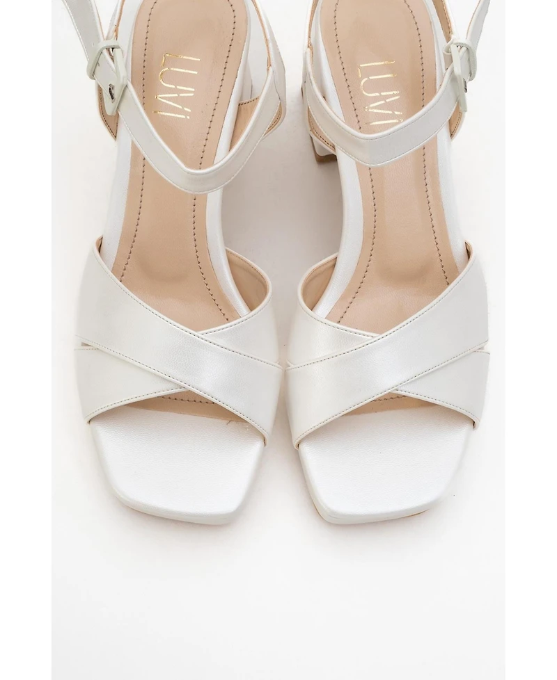 Prologue Shoes Women's Lisbon Platform Block Heel Sandal