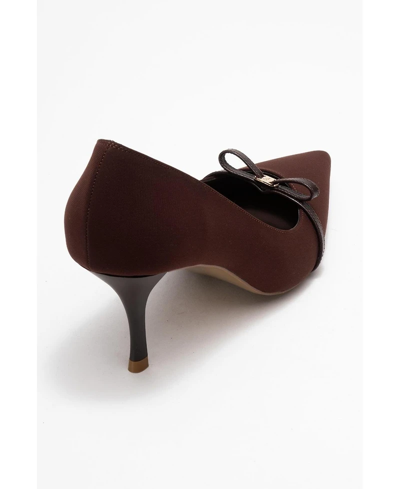 Prologue Shoes Women's Annie Bow Pointed Toe Pump