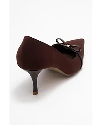 Prologue Shoes Women's Annie Bow Pointed Toe Pump