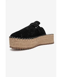 Forever & Always Shoes Women's Louis Leather Platform Sandal