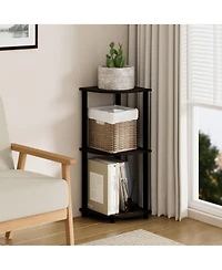 Homlux 3 Tier Decorative Corner Bookshelf Display Rack