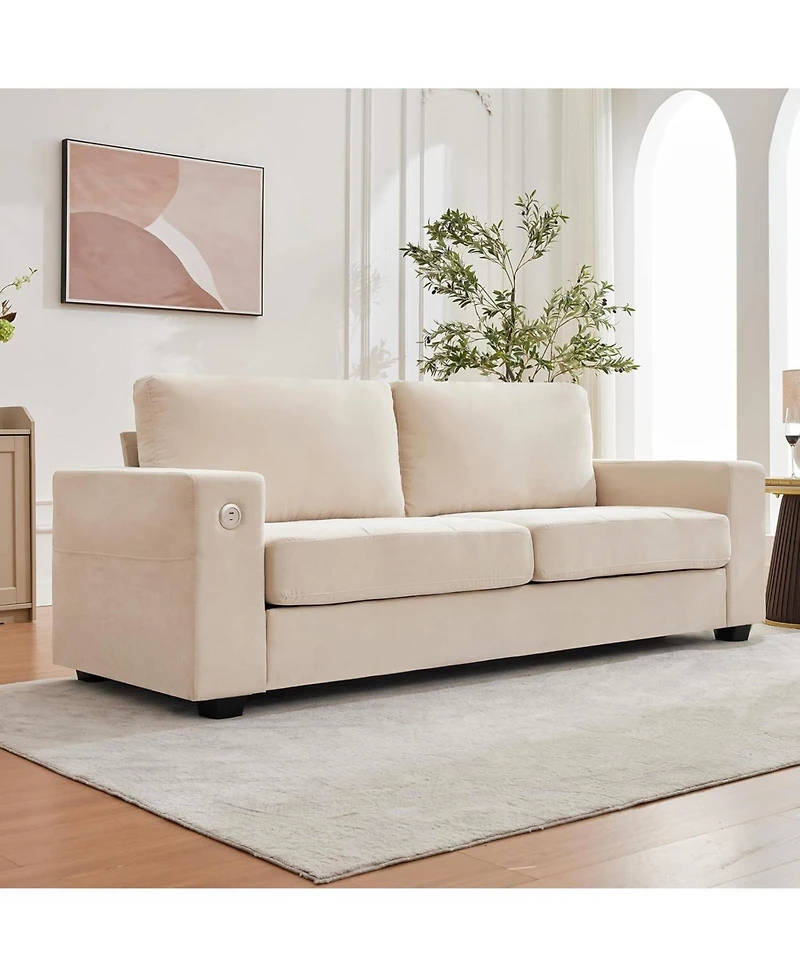 gaomon 90" Oversized Mid-Century Chenille Cloud Couch
