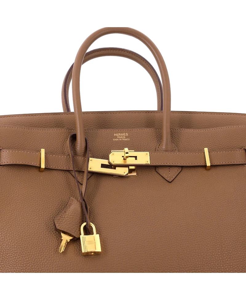 Pre-Owned HERMES Birkin Handbag Togo with Gold Hardware