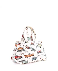 Pre-Owned Prada Medium Canapa Convertible Tote Printed Canvas