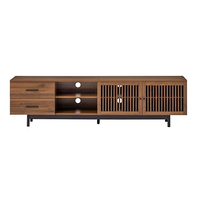 sumyeg 78 inch Modern Cabinet Tv Stand with Deep Drawers & Cable Management, Soft-Closing Hinges