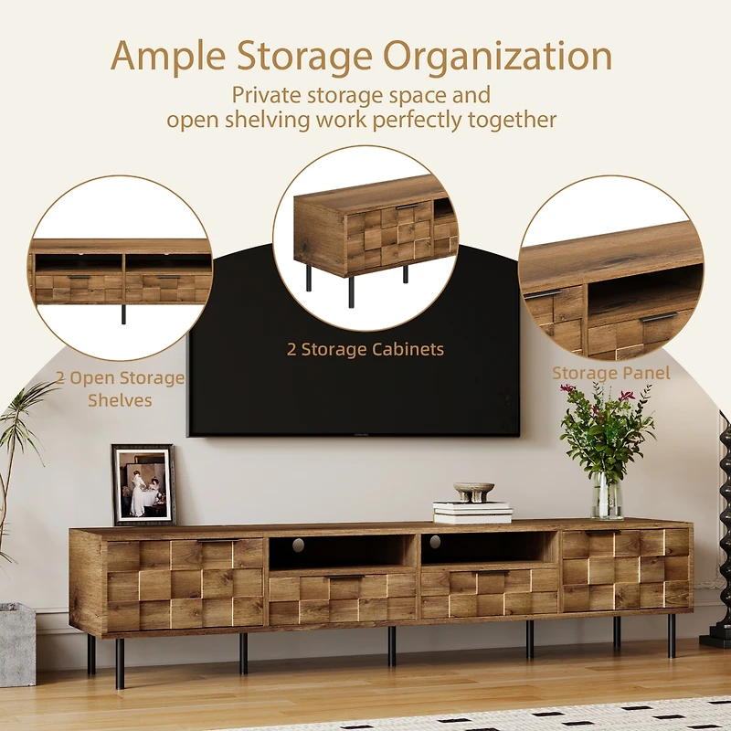 sumyeg Storage Cabinet with Tv Stand for TVs 2 Drawers