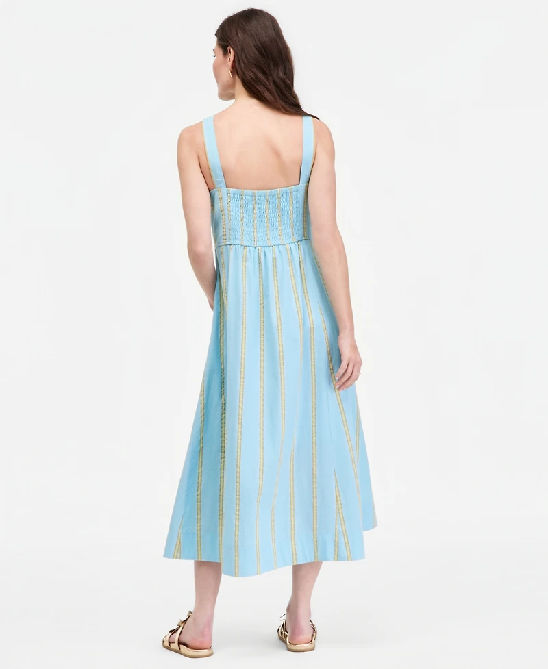 On 34th Women's Cotton Sweetheart-Neck Button-Front Midi Dress, Macy's Exclusive