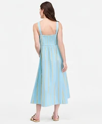 On 34th Women's Cotton Sweetheart-Neck Button-Front Midi Dress, Macy's Exclusive