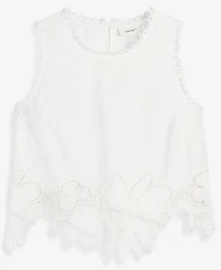 On 34th Women's Cotton Floral-Cutwork Lace-Trim Tank Top, Macy's Exclusive