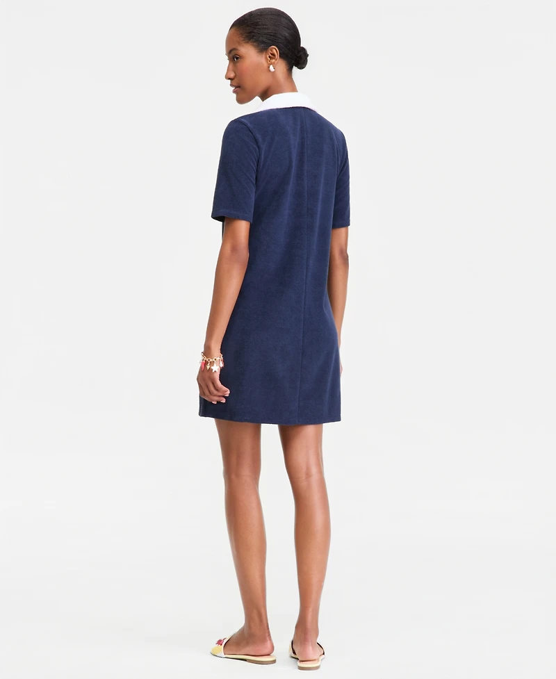 On 34th Women's Terry Relaxed Polo Dress, Macy's Exclusive
