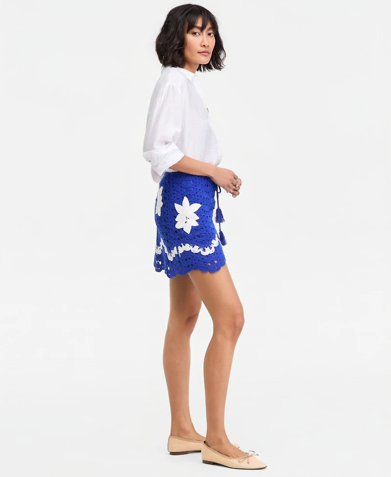 On 34th Women's 3D Flower Crochet Mini Skirt, Macy's Exclusive