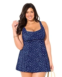 Swimsuits for All Women's Squareneck Swimdress