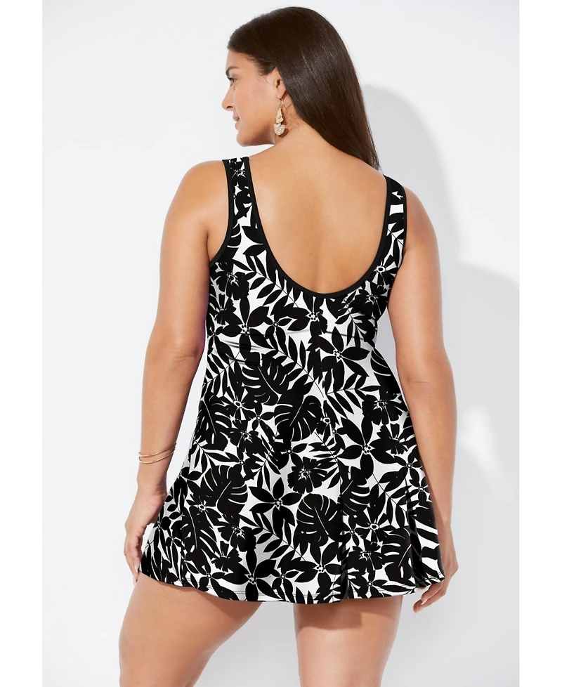 Swimsuits for All Women's Chlorine Resistant Tank Swimdress