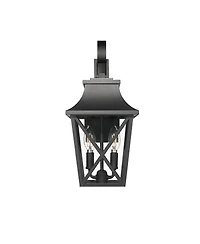 Flynama Outdoor Wall Lantern 2-Light, Large Outside Modern Wall Sconce Light Fixture, Industrial Porch Light Wall Mount with Glass