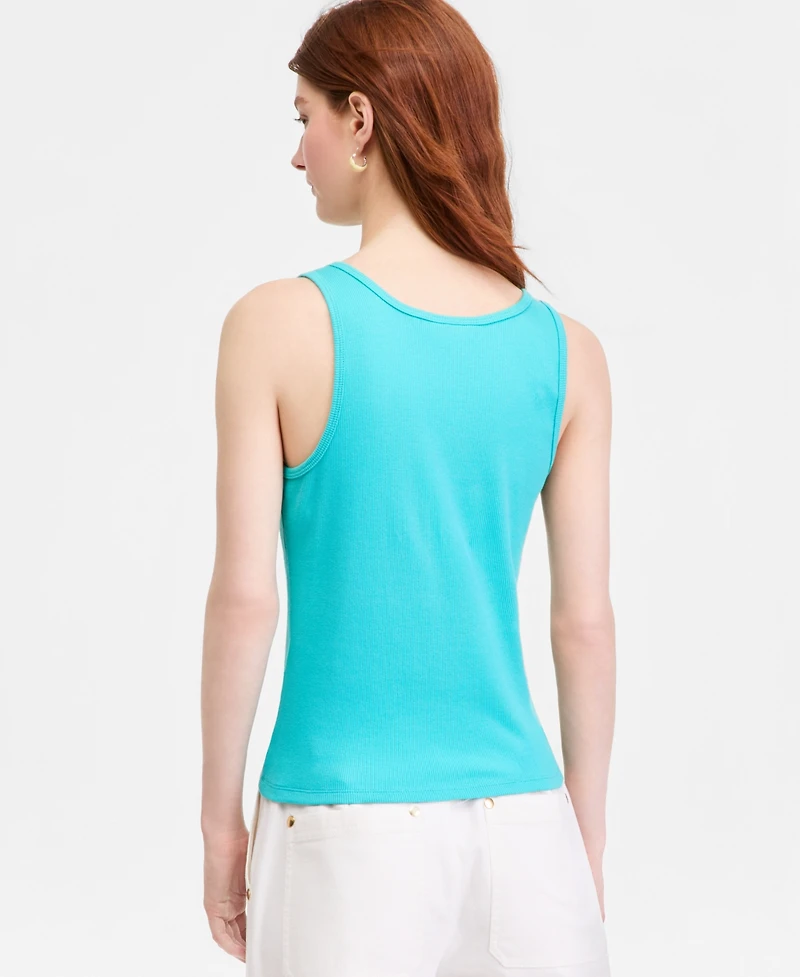 On 34th Women's Scoop-Neck Henley Tank Top, Macy's Exclusive