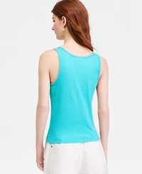 On 34th Women's Scoop-Neck Henley Tank Top, Macy's Exclusive