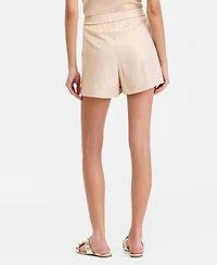 I.n.c. International Concepts Women's Metallic Linen-Blend Pull-On Shorts, Macy's Exclusive