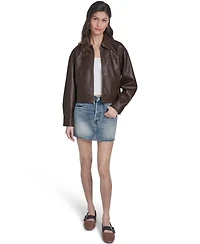 Levi's Women's Faux Leather Relaxed Fit Zip Front Jacket