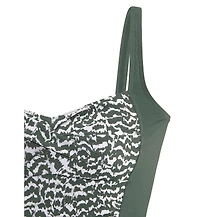 Lascana Women's Printed Tummy Control One Piece Swimsuit Bra Sizing