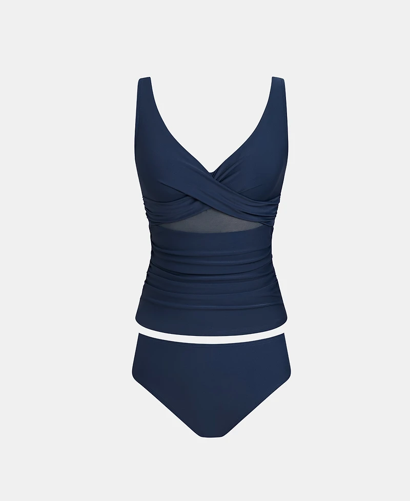 Cupshe Women's V-Neck Adjustable Straps Tankini Set