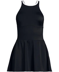 Lands' End Petite Tugless High Neck Swim Dress Swimsuit