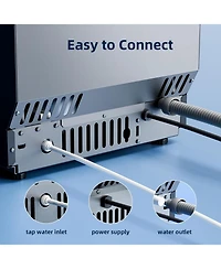 Antarctic Star Freestanding Commercial Ice Maker, 66 lbs. Daily Capacity with Lcd Display