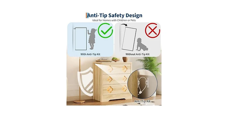 gaomon Dresser for Bedroom, Chest of Dressers 30.4" Tall Dresser for Closet