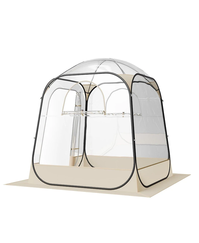 Mecale 63 x 63 Inch Pop-Up Sports Bubble Tent for 2–4 People with Floor Mat and Cover