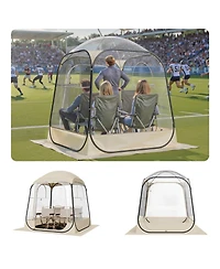 Mecale 63 x 63 Inch Pop-Up Sports Bubble Tent for 2–4 People with Floor Mat and Cover