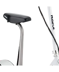 Razor E200S Seated Electric 12 Mph Scooter w/ Twist Grip Throttle & Brake, White