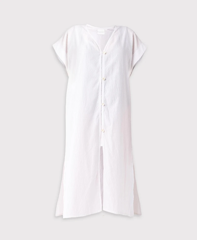 Reistor Women's V-neck Beach Cover-up Dress Stripes