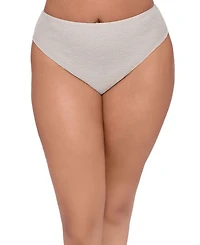 S3 Apparel Women's Smoothing Novelty High Leg Rise Bikini Swimsuit Bottoms - Coquette Basket Weave