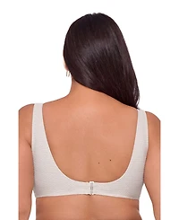 S3 Apparel Women's Supportive Basket Weave Scoop Back Cutout U-Wire Bikini Swimsuit Top