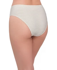 S3 Apparel Women's Smoothing Novelty Cinch Front High Cut Bikini Swimsuit Bottoms - Coquette Basket Weave