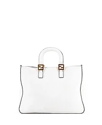 Pre-Owned Fendi Medium Selleria Ff Handle Tote Leather