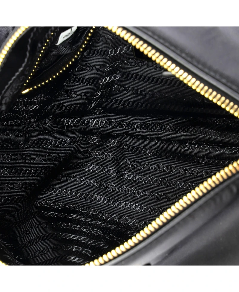 Pre-Owned Prada Medium Padlock Bauletto Shoulder Bag Re-Nylon with Leather