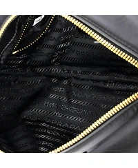 Pre-Owned Prada Medium Padlock Bauletto Shoulder Bag Re-Nylon with Leather